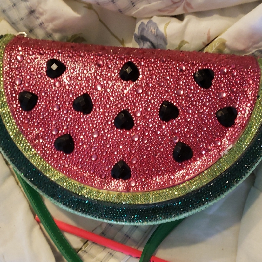 Betsey Johnson Pink and Green Watermelon Crossbody Bag